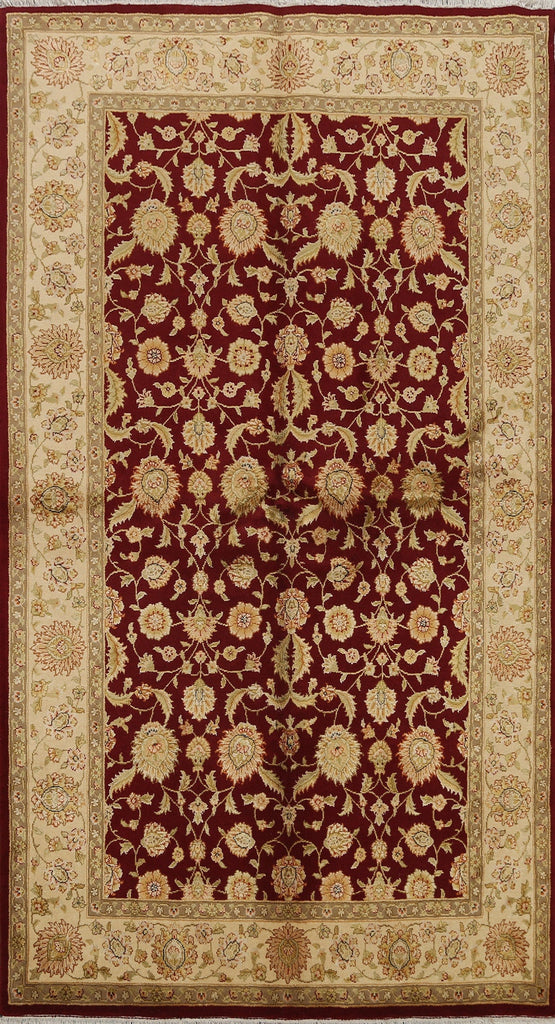 Wool/ Silk Floral Kashan Oriental Area Rug 6x9