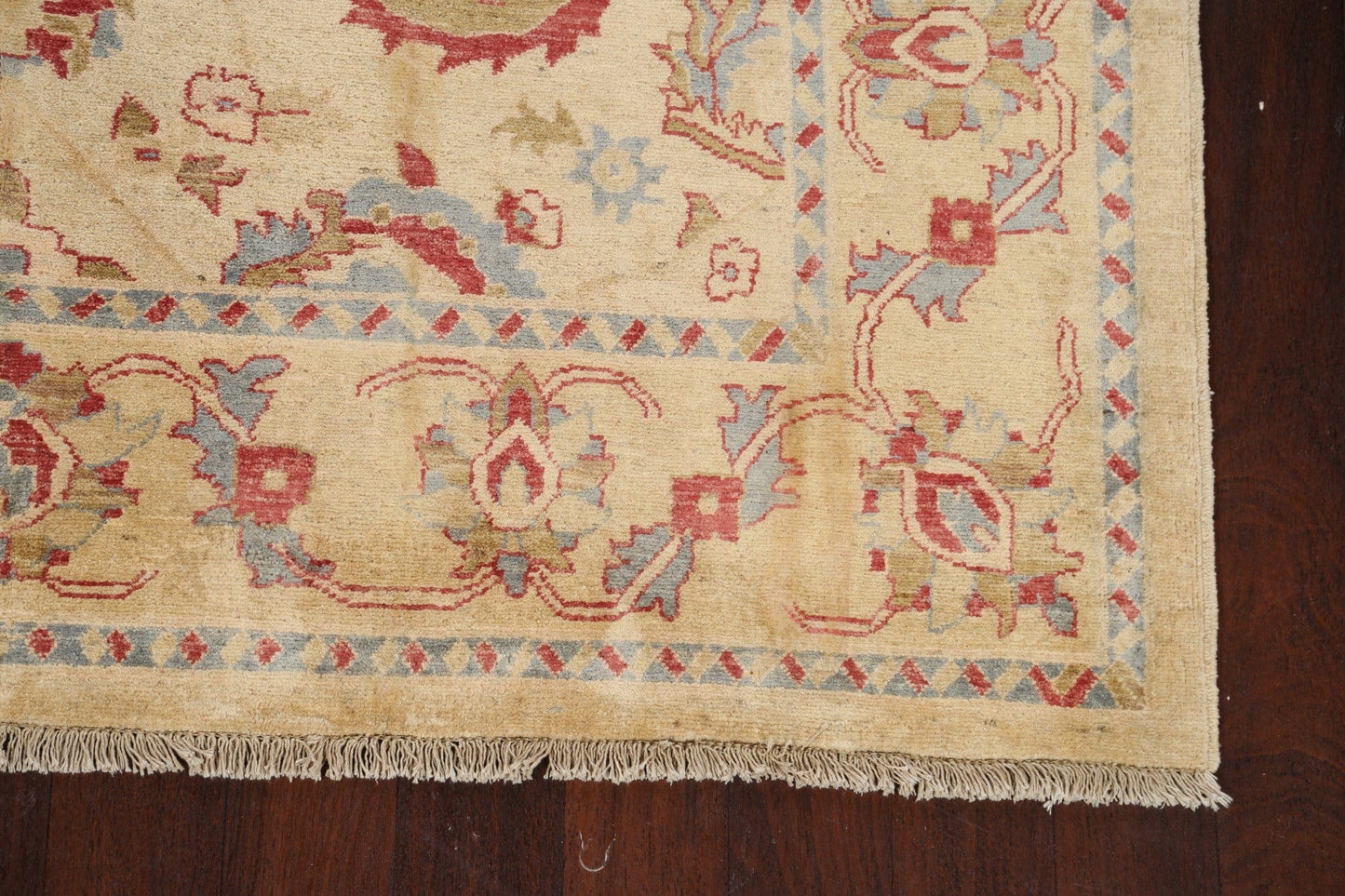 Vegetable Dye Floral Oushak Turkish Area Rug 6x9