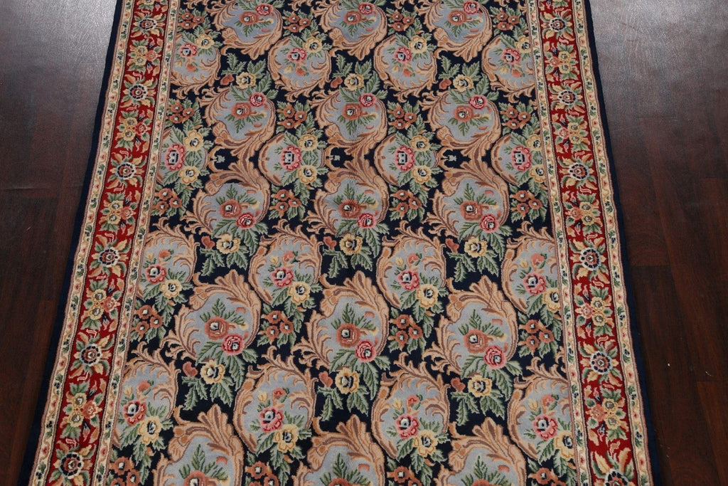 Vegetable Dye Floral Aubusson Oriental Area Rug 6x9