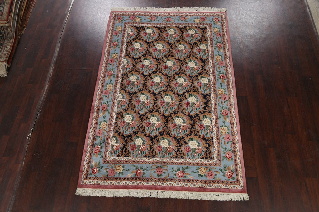 Vegetable Dye Floral Aubusson Oriental Area Rug 6x9