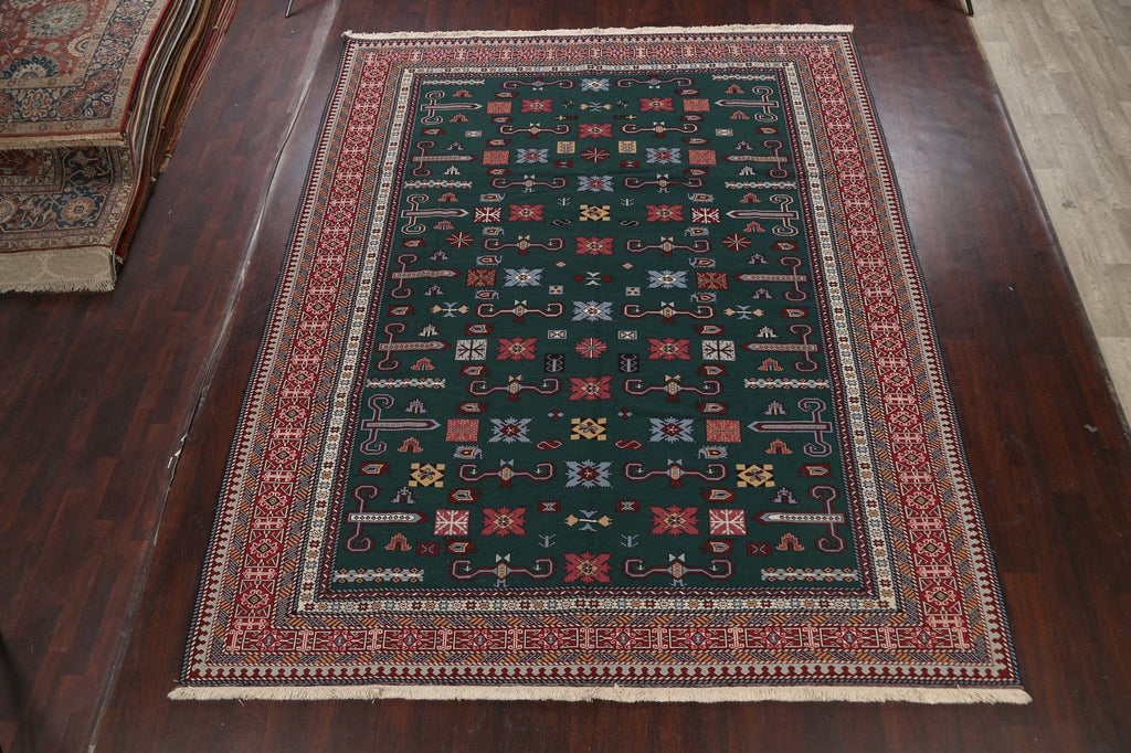 Tribal Geometric Sumak Persian Area Rug 9x12