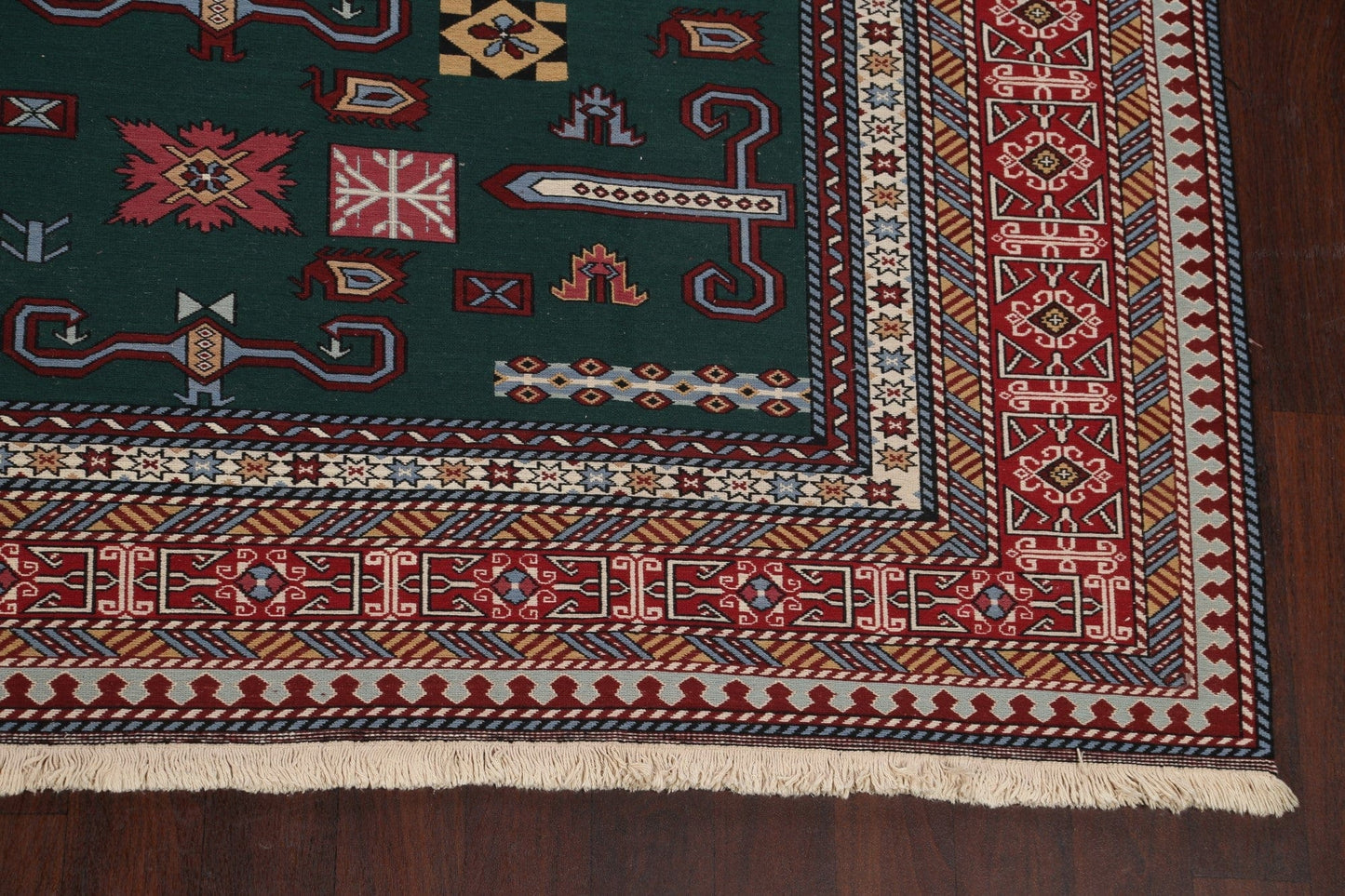 Tribal Geometric Sumak Persian Area Rug 9x12