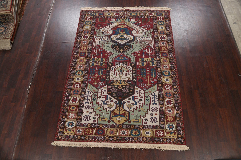 Tribal Geometric Sumak Persian Area Rug 6x9