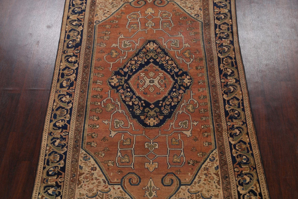 Pre-1900 Antique Vegetable Dye Sarouk Farahan Persian Area Rug 6x10