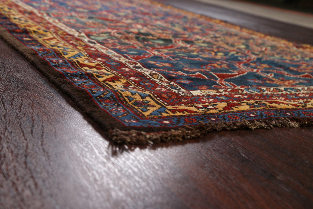 Antique 100% Vegetable Dye Bakhtiari Persian Area Rug 5x9