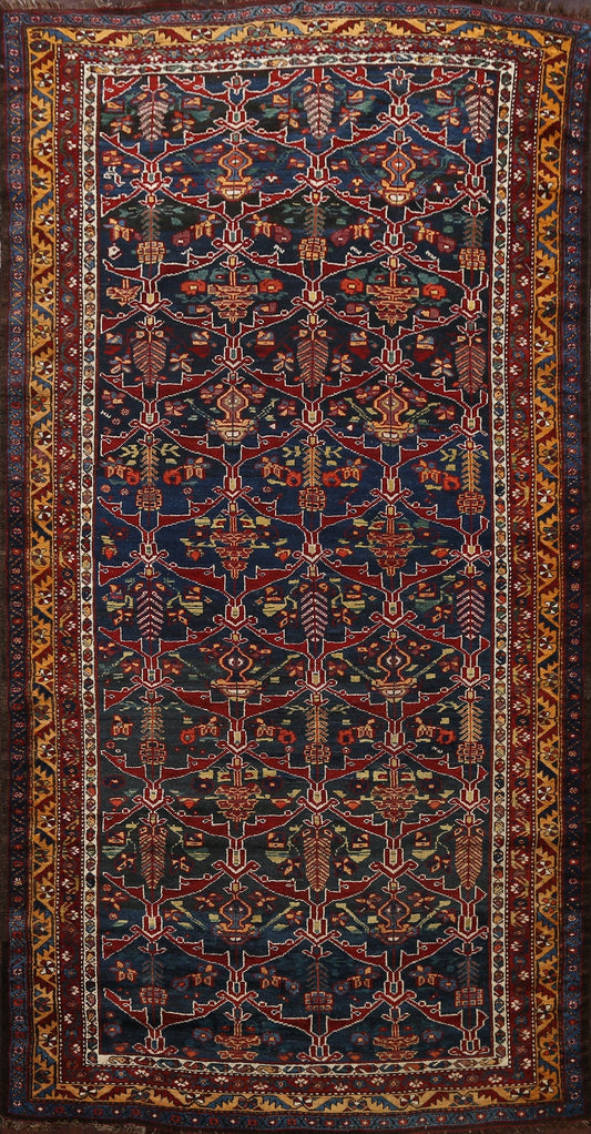 Antique 100% Vegetable Dye Bakhtiari Persian Area Rug 5x9