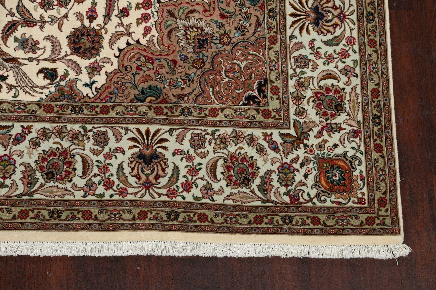 100% Vegetable Dye Floral Tabriz Persian Area Rug 8x12