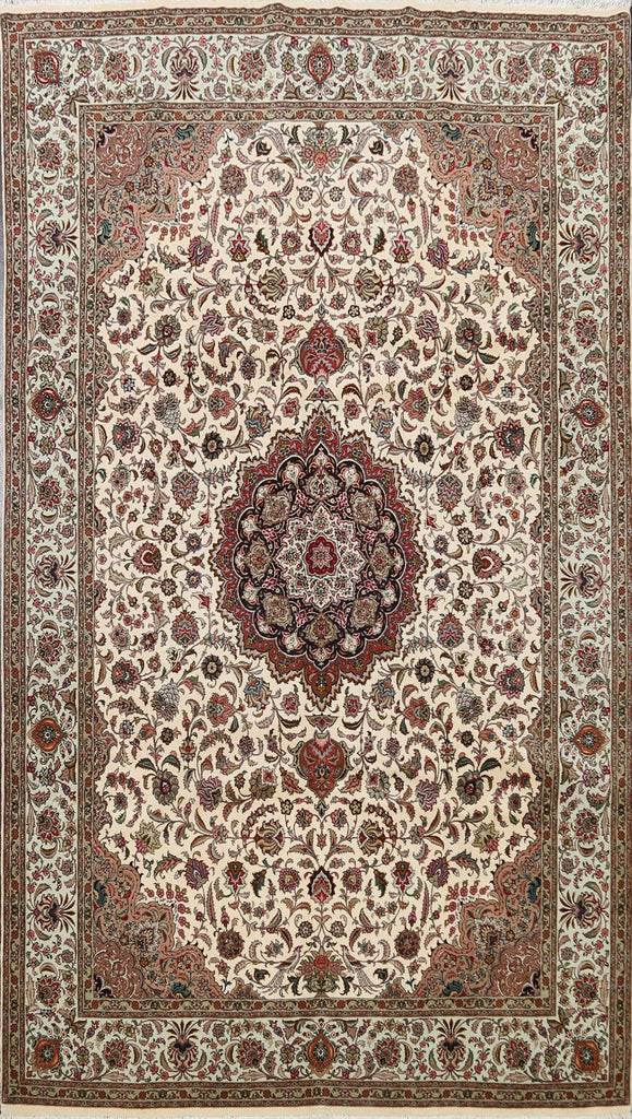 100% Vegetable Dye Floral Tabriz Persian Area Rug 8x12