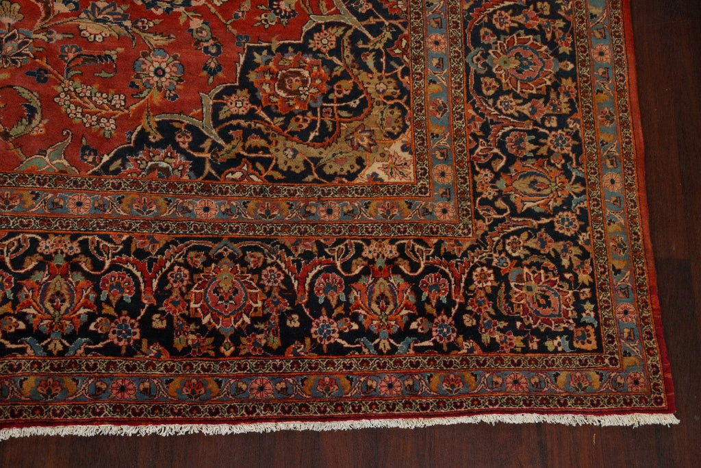 Antique Vegetable Dye Kashan Dabir Persian Area Rug 10x13