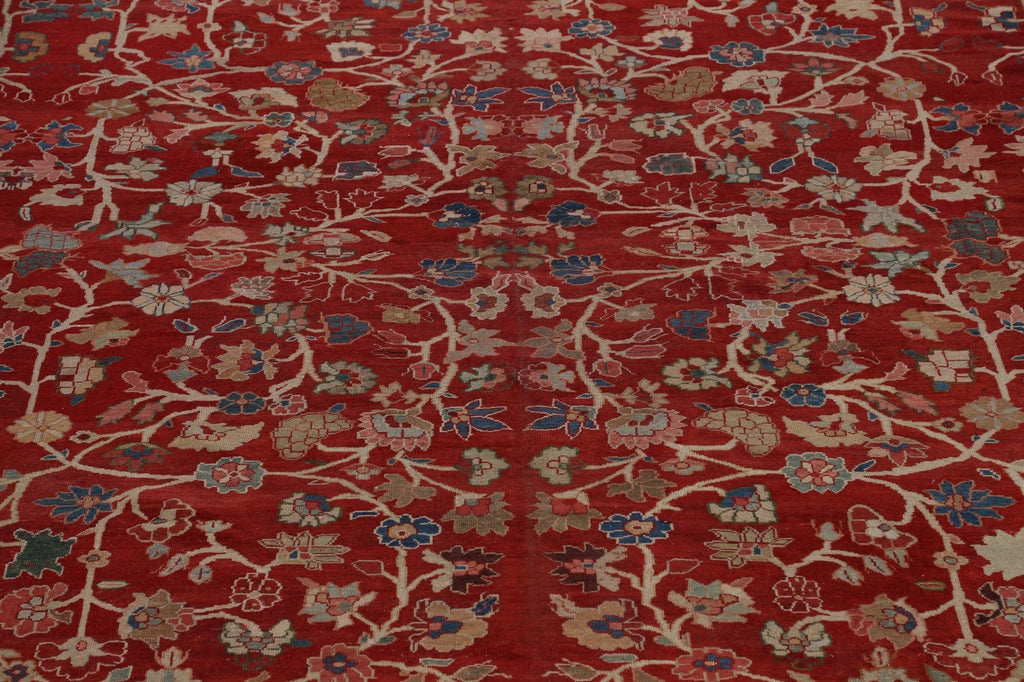 Pre-1900 Antique Vegetable Dye Sultanabad Ziegler Persian Rug 14x24