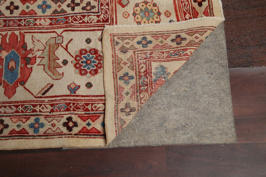 Pre-1900 Antique Vegetable Dye Sultanabad Ziegler Persian Rug 14x24