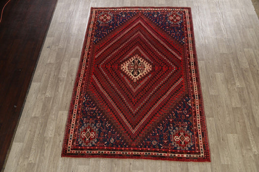 Geometric Qashqai Persian Area Rug 7x10