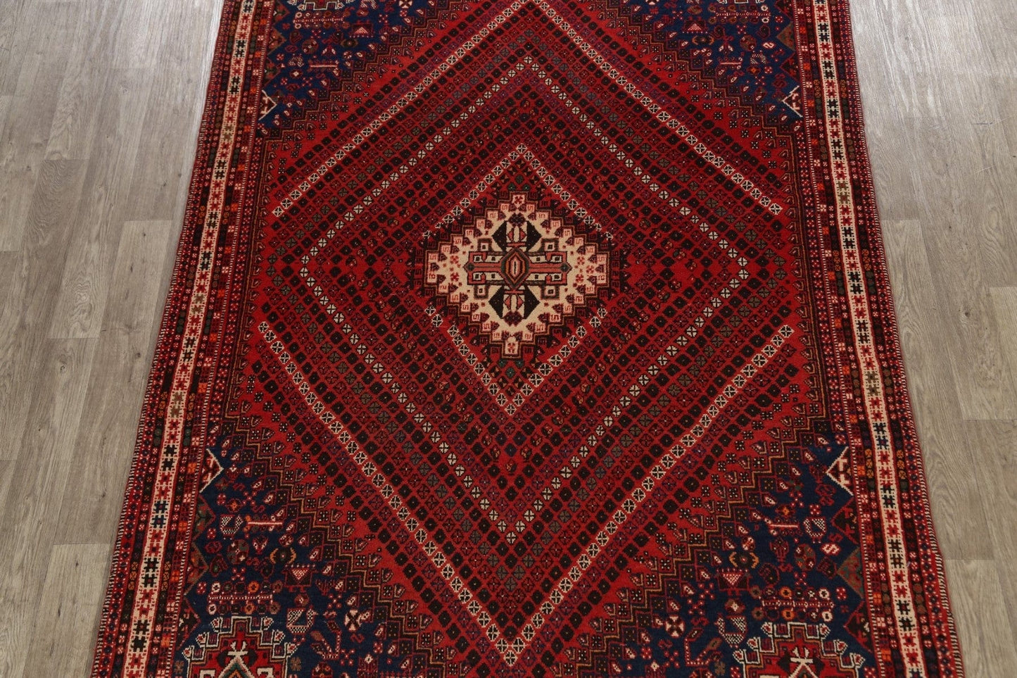 Geometric Qashqai Persian Area Rug 7x10