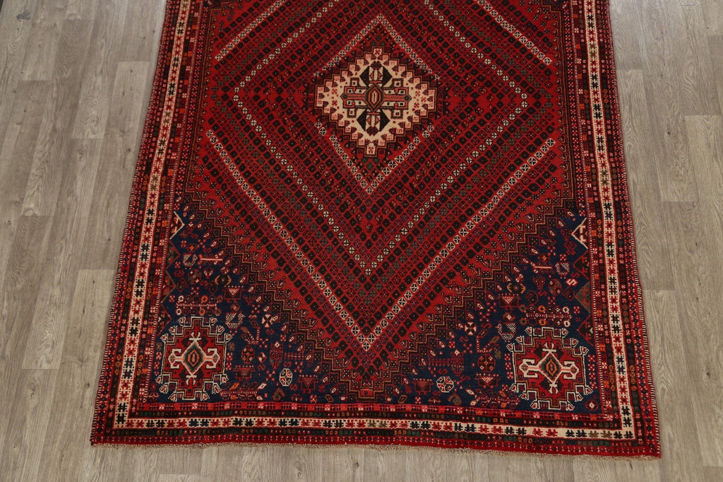 Geometric Qashqai Persian Area Rug 7x10