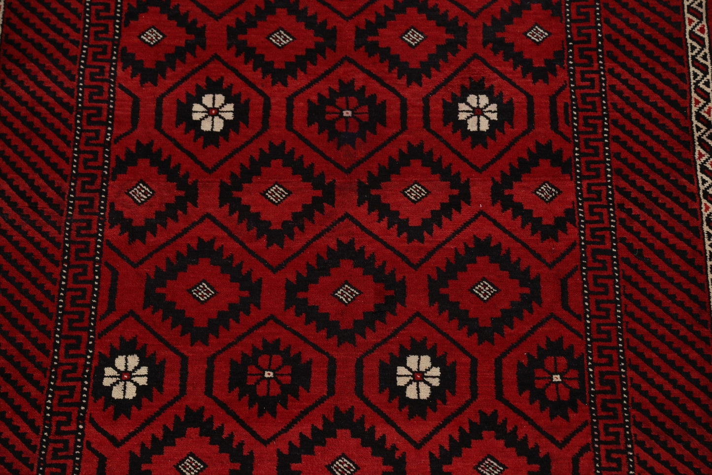 Geometric Turkoman Persian Area Rug 4x9