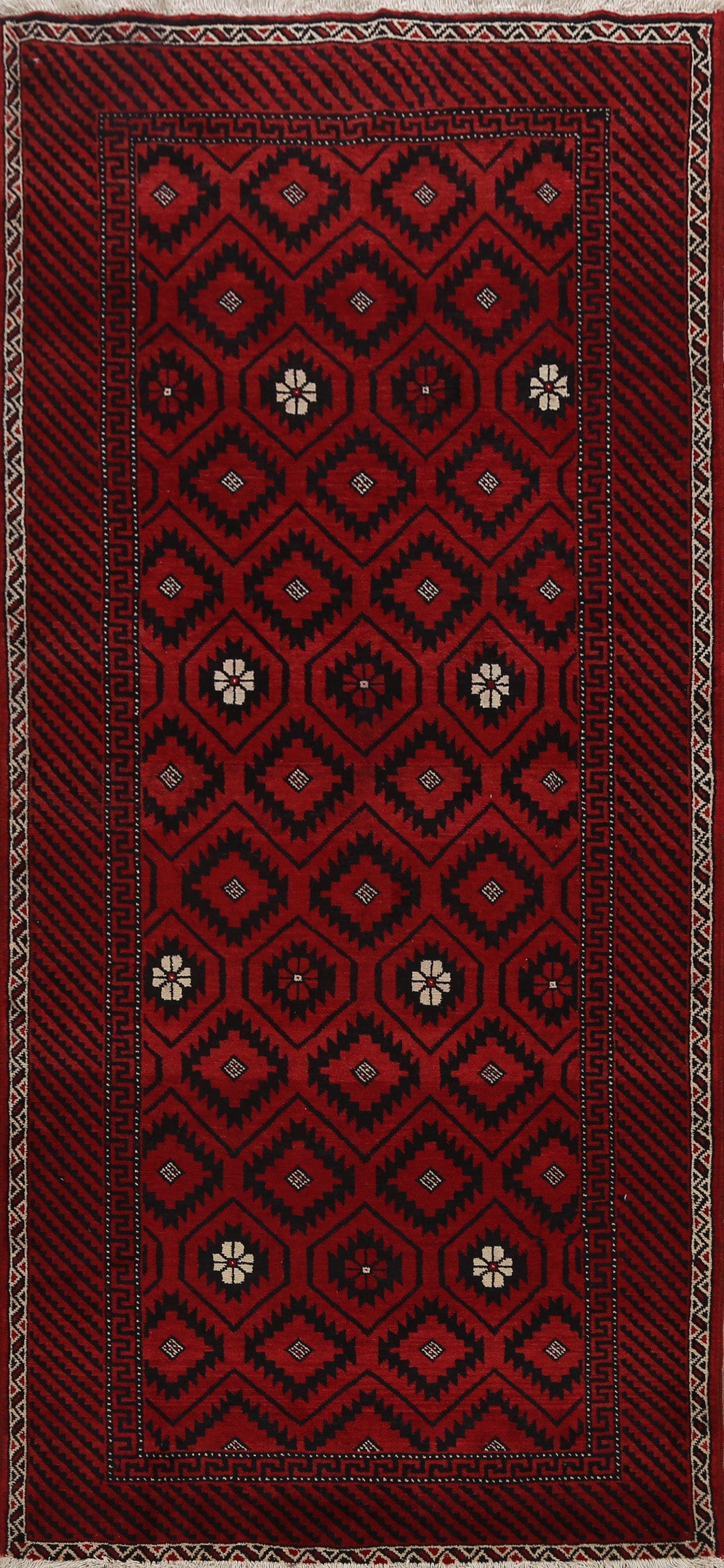 Geometric Turkoman Persian Area Rug 4x9