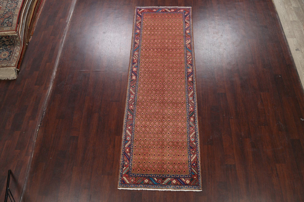 Geometric Hamedan Persian Runner Rug 3x10