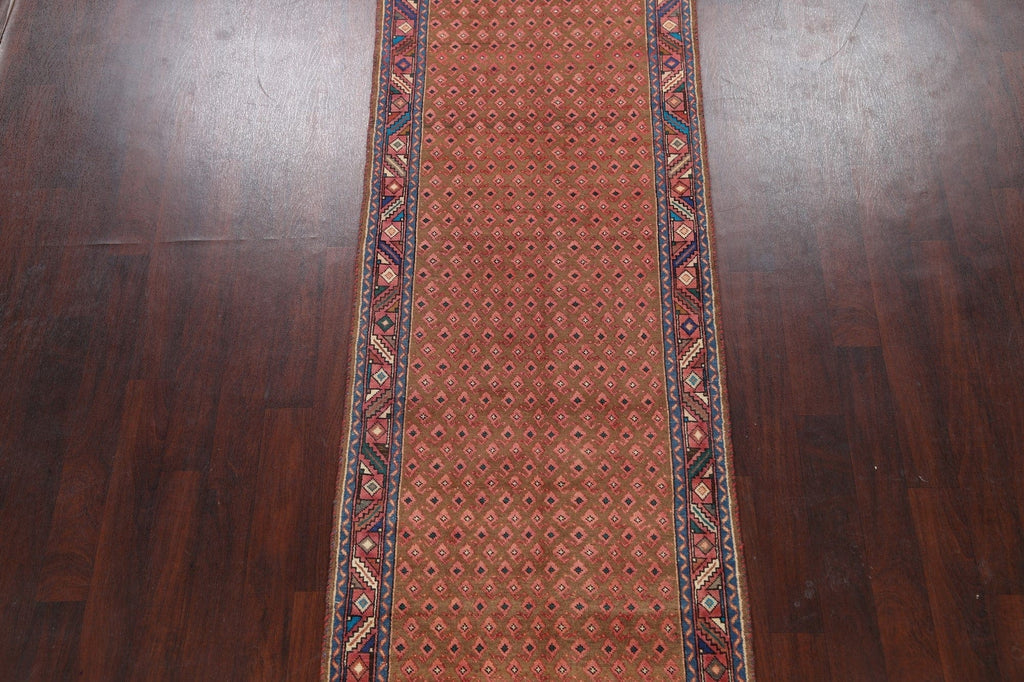 Geometric Hamedan Persian Runner Rug 3x10