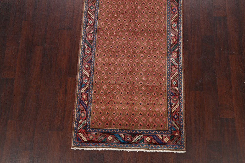 Geometric Hamedan Persian Runner Rug 3x10