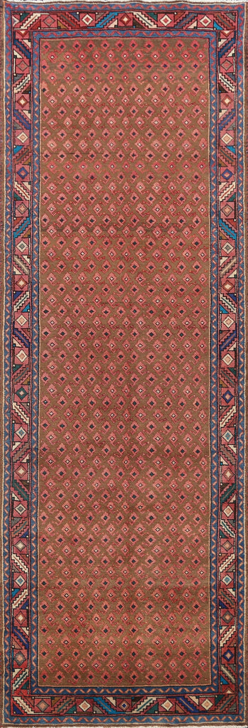 Geometric Hamedan Persian Runner Rug 3x10