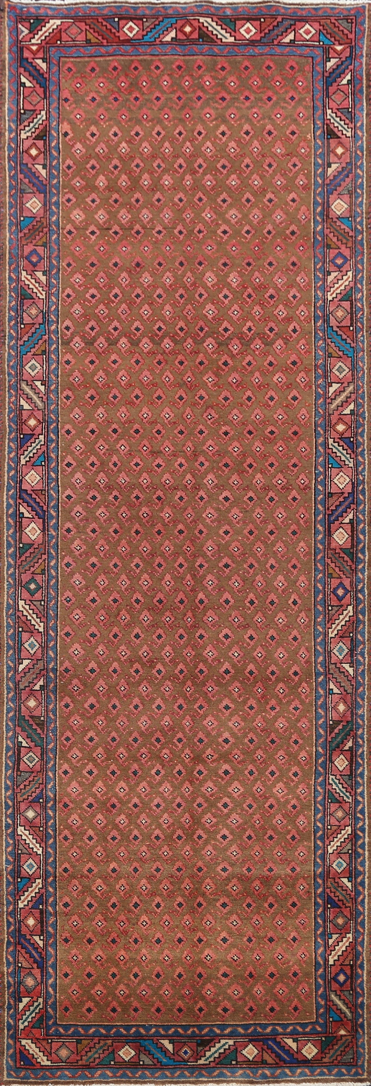 Geometric Hamedan Persian Runner Rug 3x10