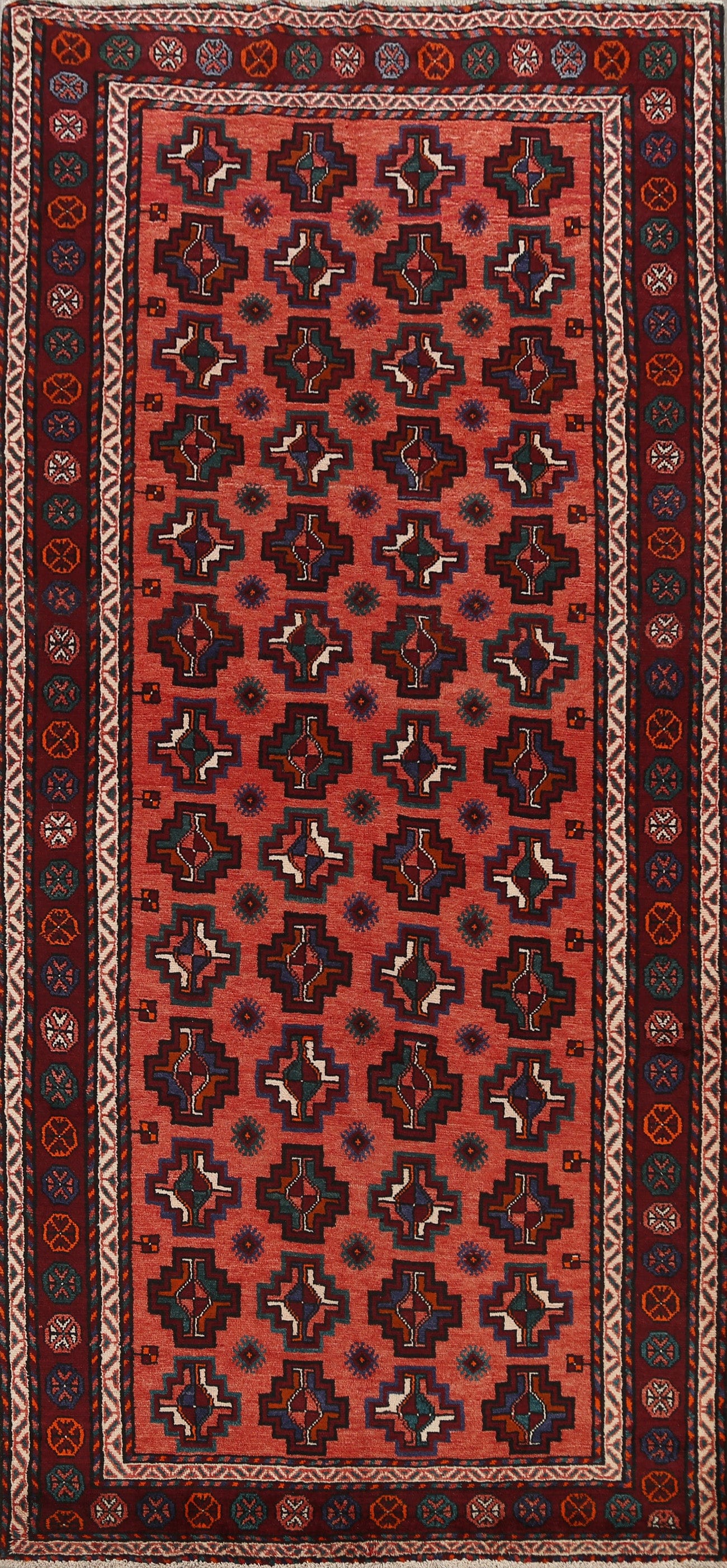 Geometric Turkoman Persian Area Rug 5x10