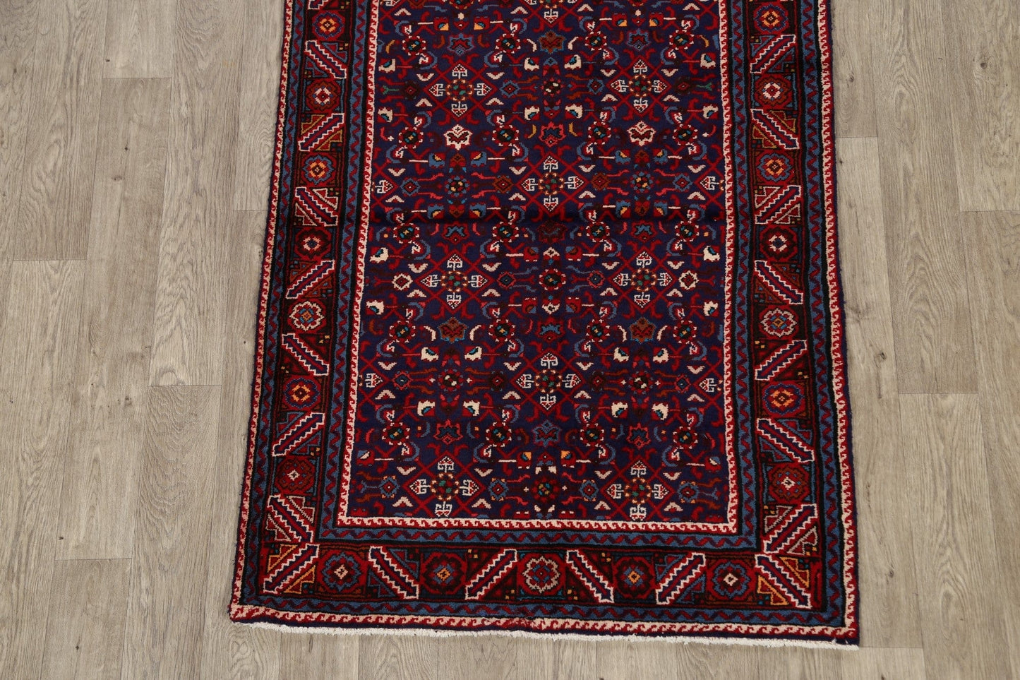 Geometric Mahal Persian Runner Rug 4x11