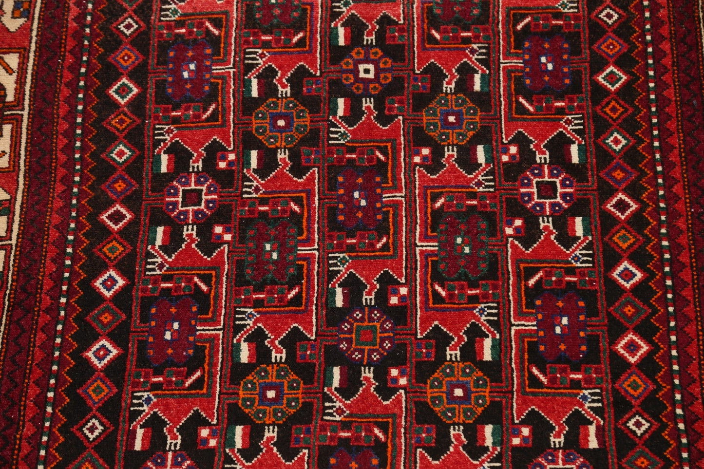 Geometric Bakhtiari Persian Area Rug 6x10