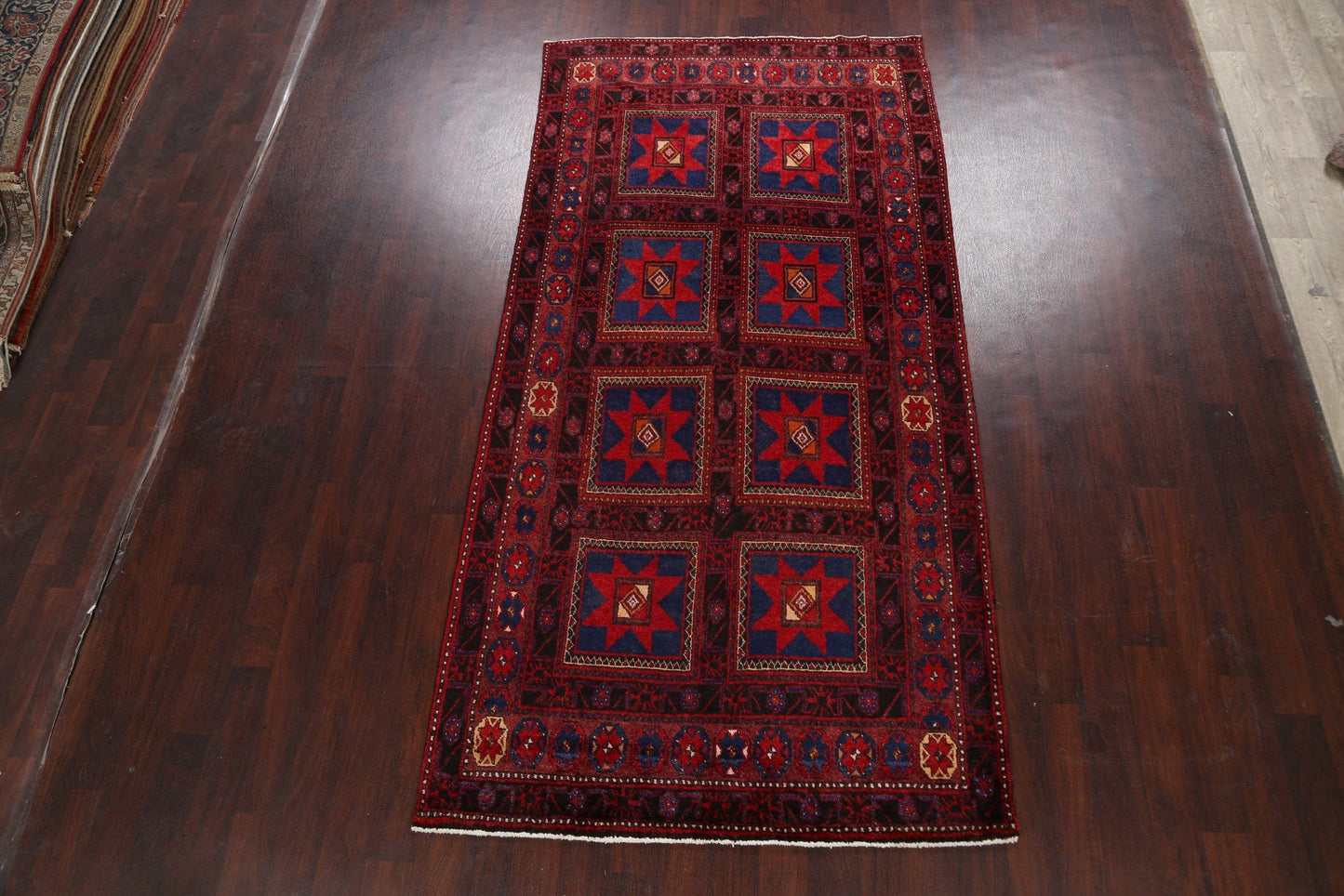 Geometric Hamedan Persian Area Rug 5x10