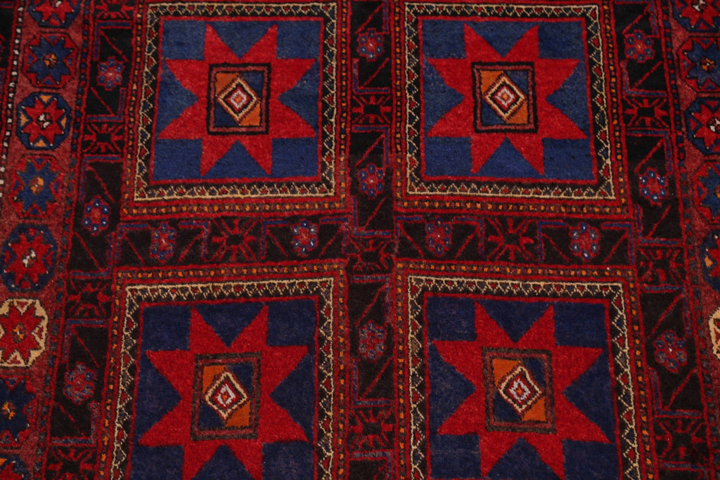 Geometric Hamedan Persian Area Rug 5x10