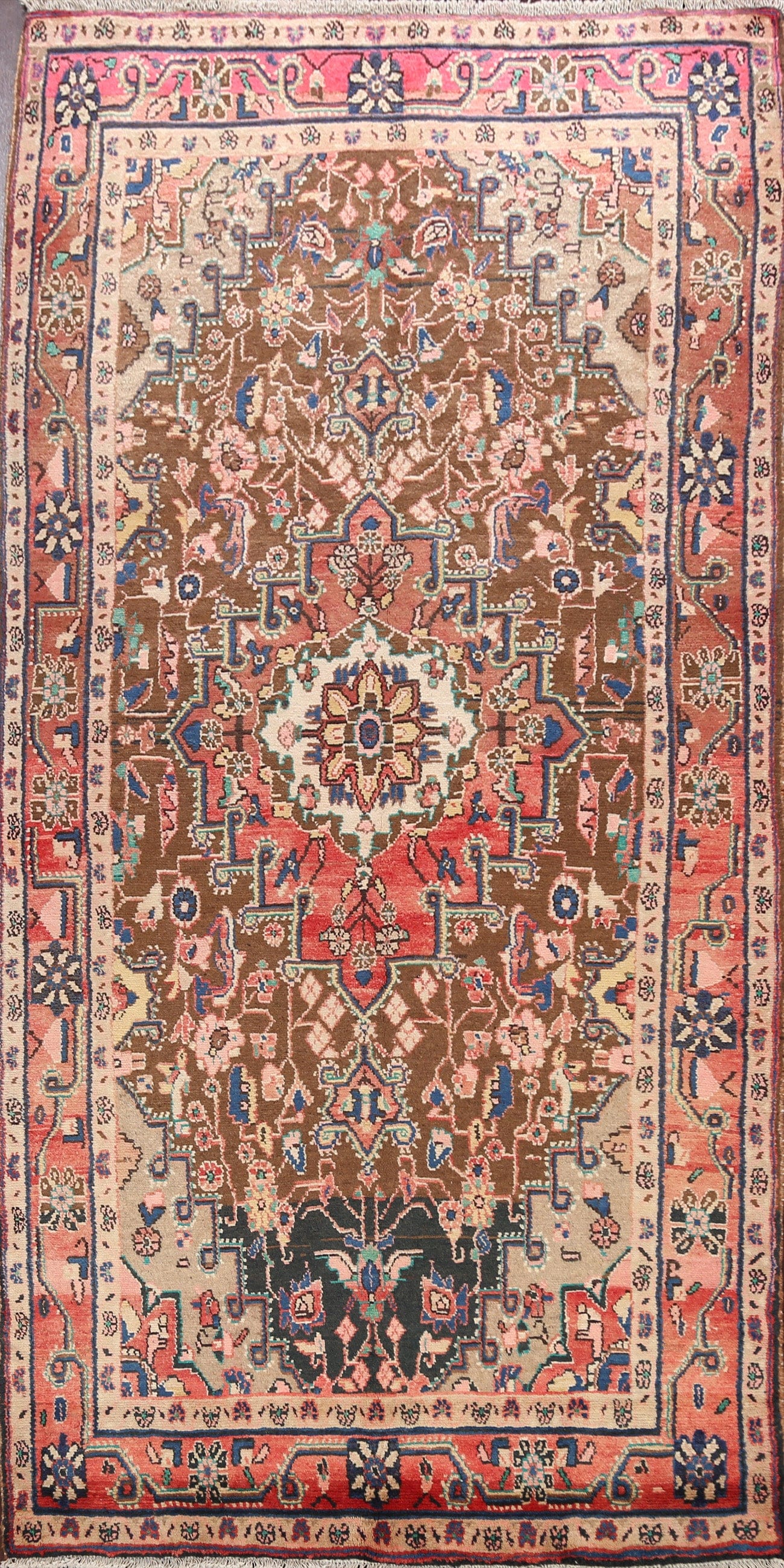 Geometric Hamedan Persian Area Rug 5x10