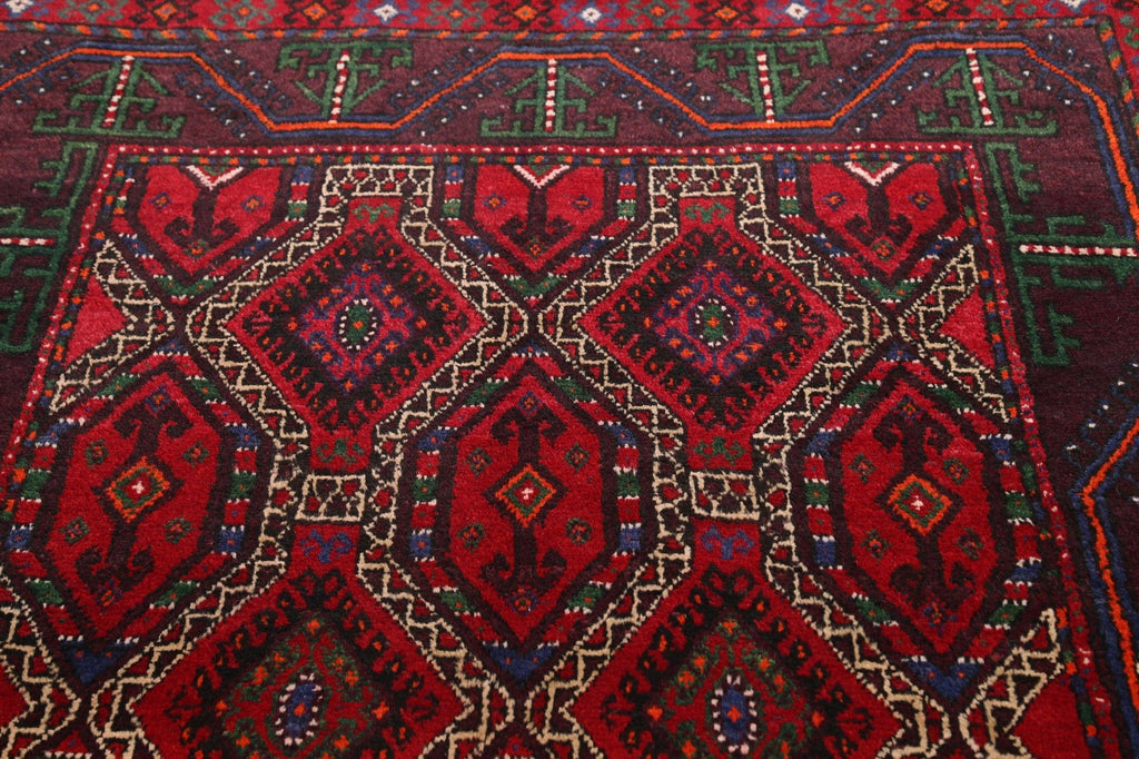 Geometric Hamedan Persian Area Rug 5x10