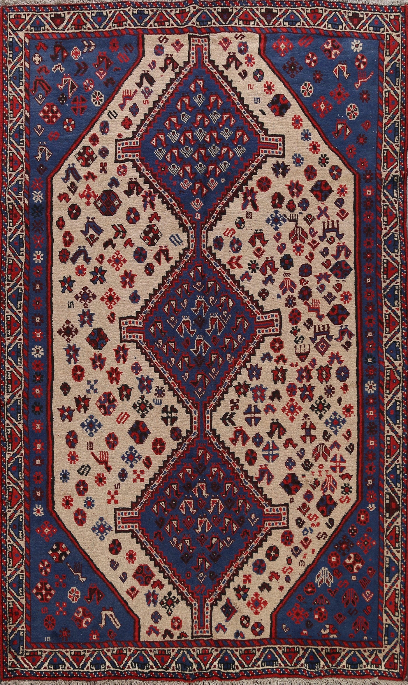 Tribal Geometric Shiraz Persian Area Rug 7x9