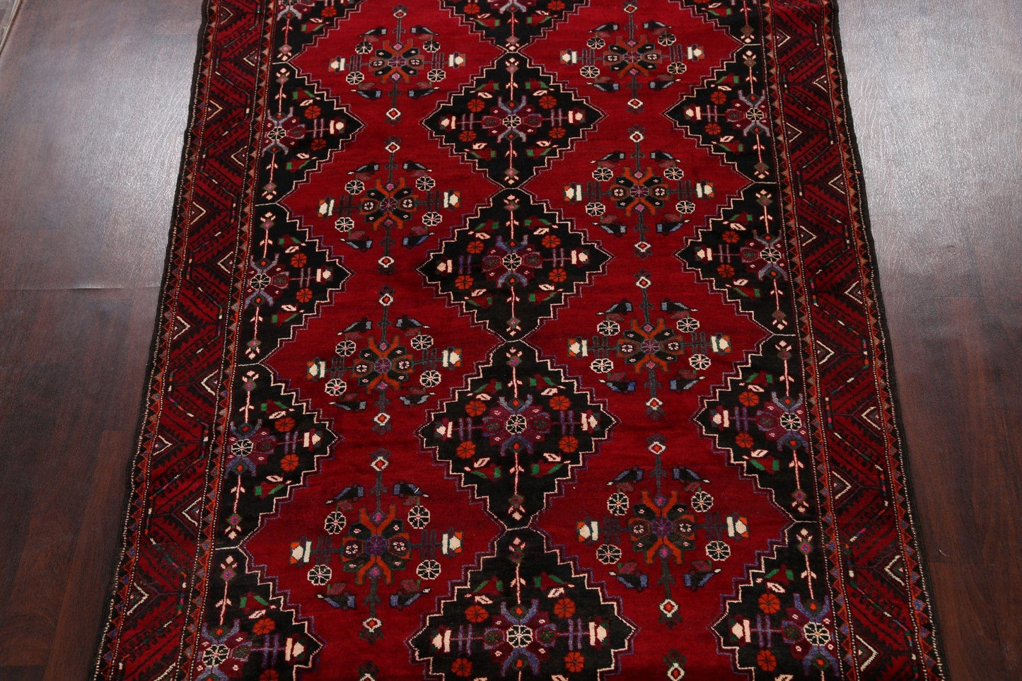 Geometric Hamedan Persian Area Rug 7x10