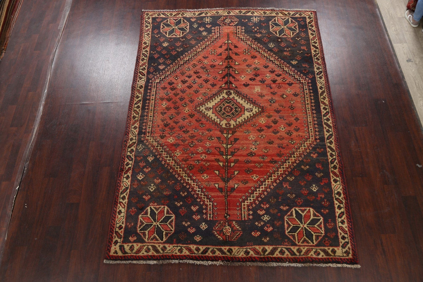 Tribal Geometric Shiraz Persian Area Rug 7x9