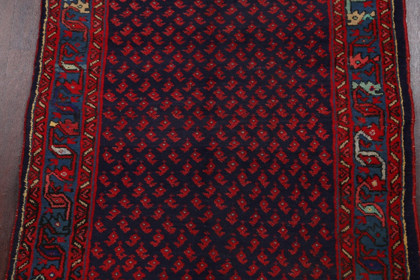 Boteh Botemir Persian Runner Rug 4x13