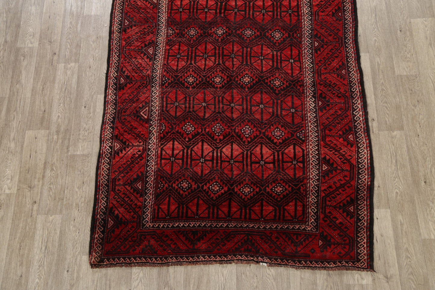 Geometric Balouch Persian Area Rug 5x9