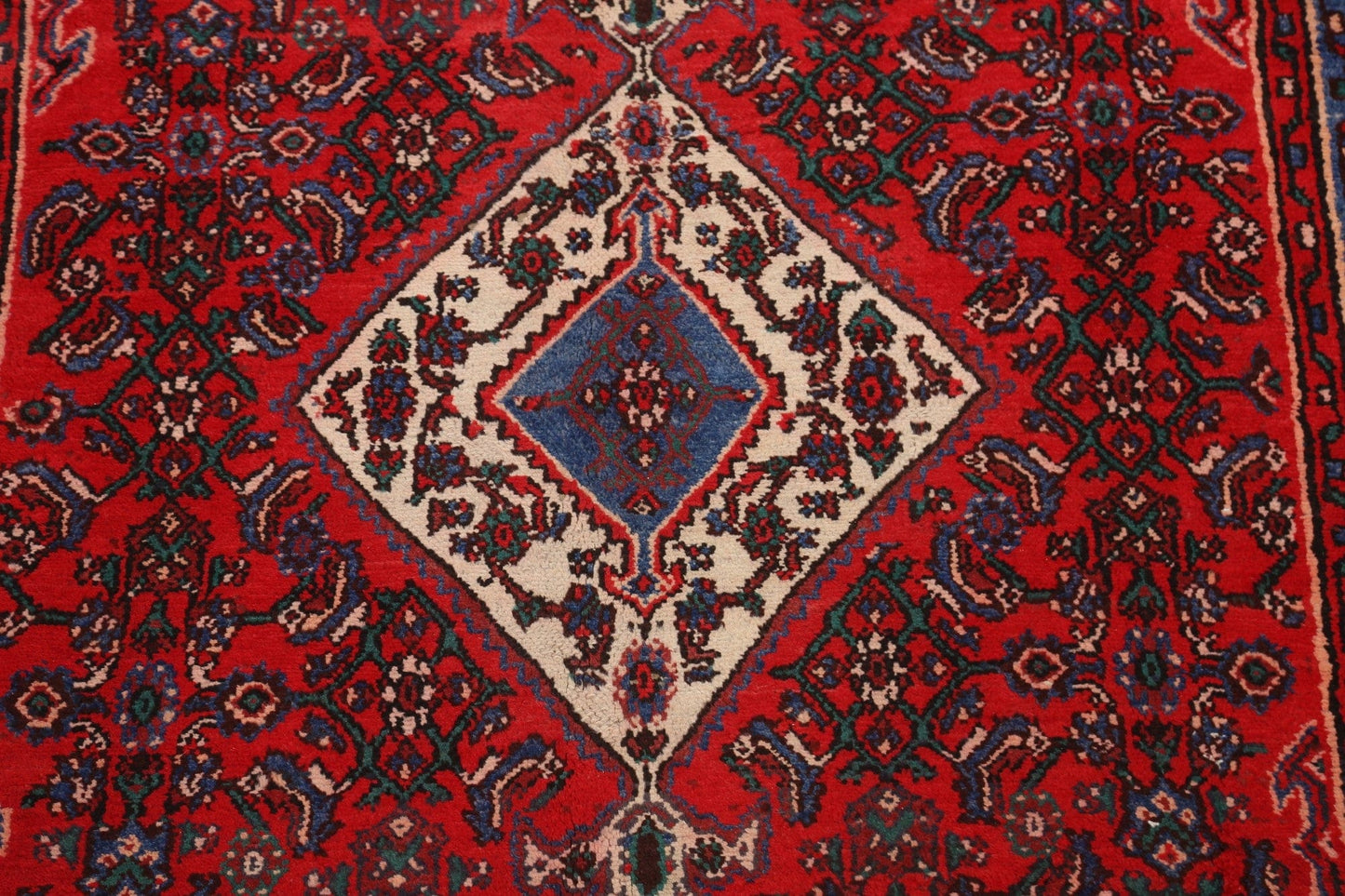 Geometric Hamedan Persian Area Rug 7x11