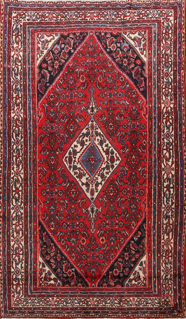 Geometric Hamedan Persian Area Rug 7x11