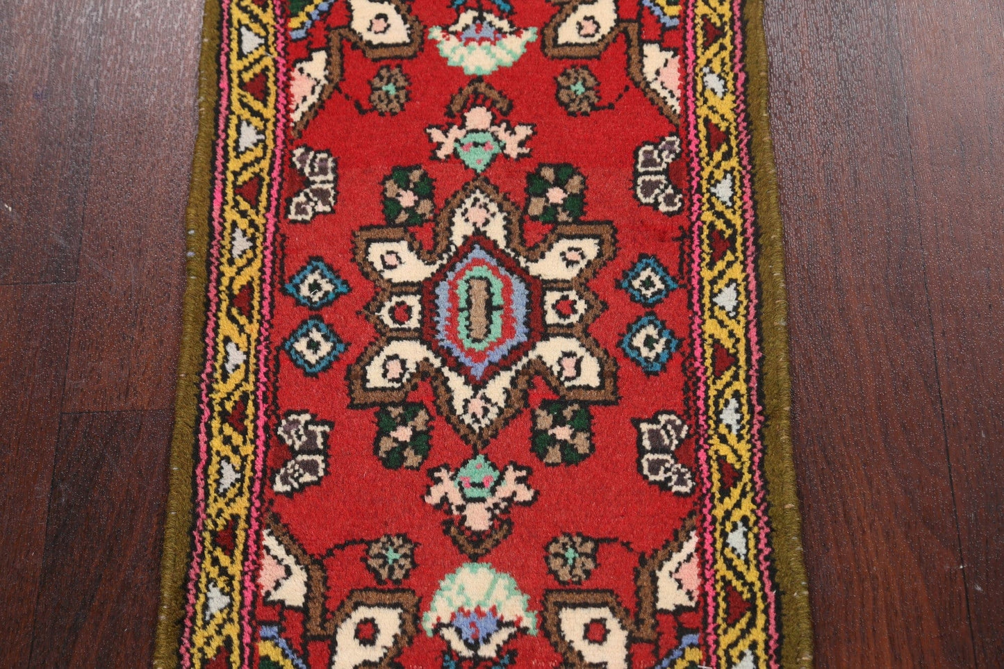 Geometric Hamedan Persian Area Rug 1x2