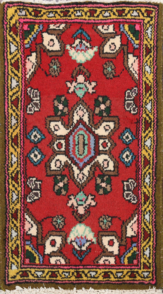 Geometric Hamedan Persian Area Rug 1x2