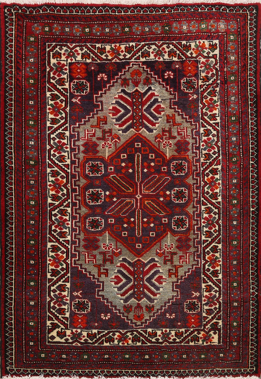 Square Geometric Bakhtiari Persian Area Rug 3x3