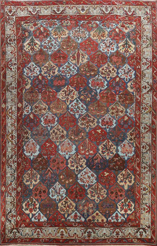 Pre-1900 Antique Masterpiece Bakhtiari Persian Area Rug 14x18