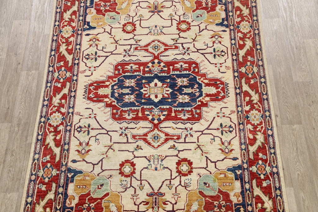 100% Vegetable Dye Heriz Serapi Oriental Area Rug 6x9