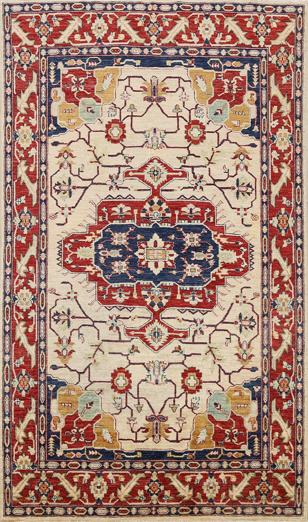 100% Vegetable Dye Heriz Serapi Oriental Area Rug 6x9