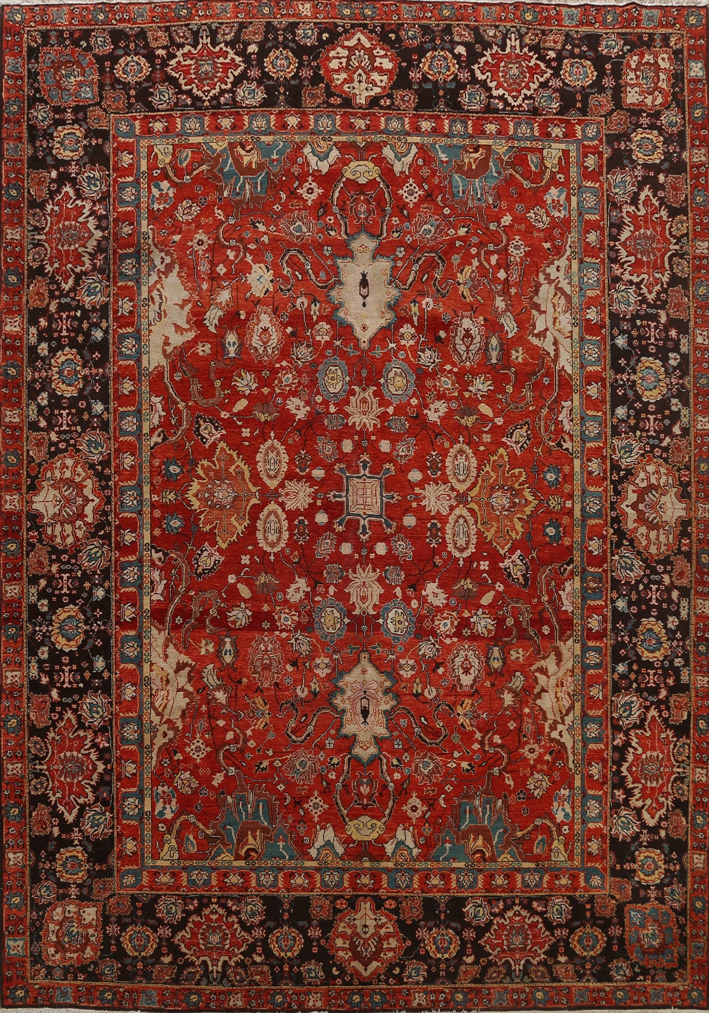 100% Vegetable Dye Heriz Serapi Persian Area Rug 10x12