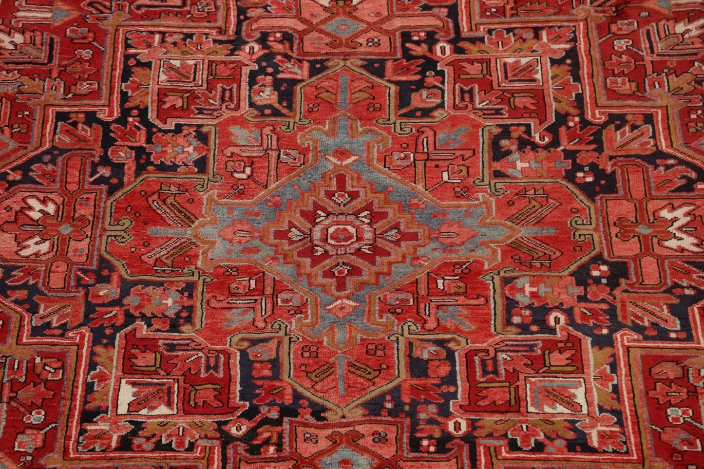 Geometric Heriz Persian Area Rug 8x13