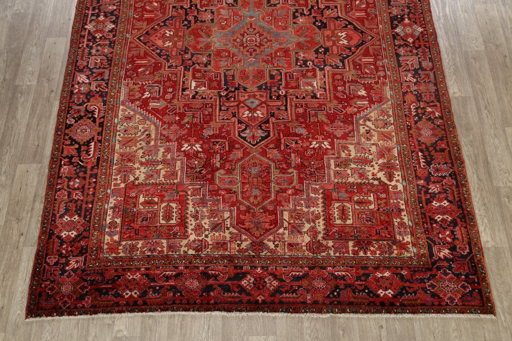 Geometric Heriz Persian Area Rug 8x13