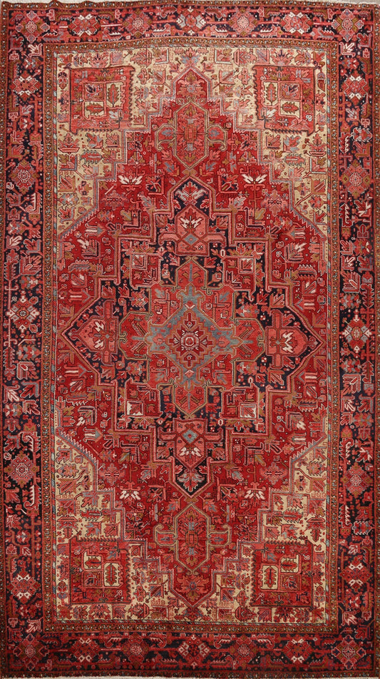 Geometric Heriz Persian Area Rug 8x13