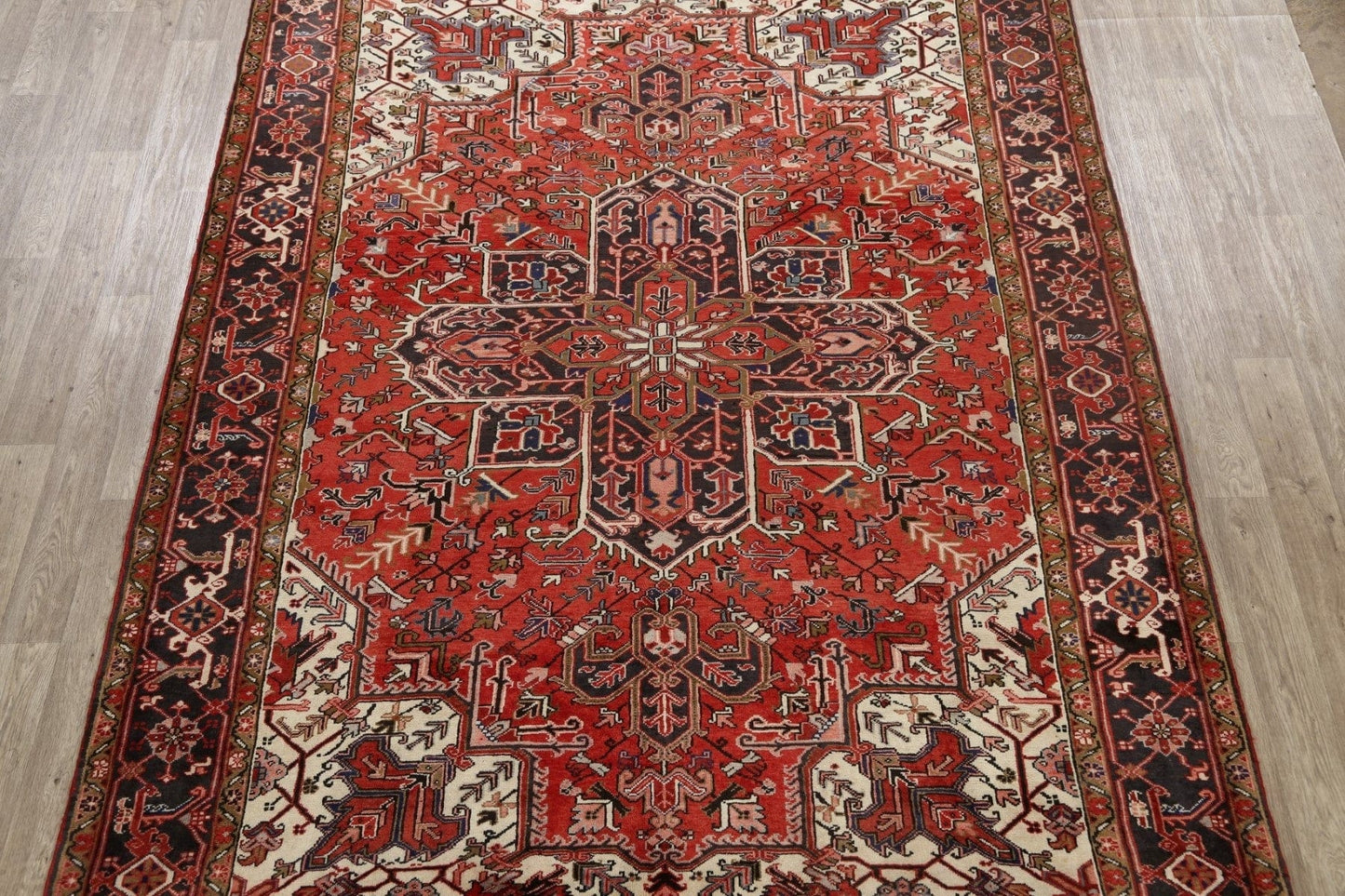 Geometric Heriz Persian Area Rug 8x11